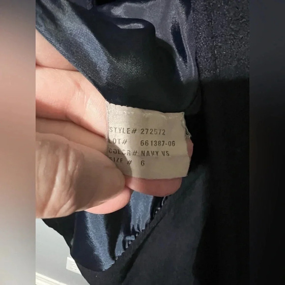 Victoria’s Secret NAVY Double Breasted Wool Blend Peacoat Retro SZ 6 Women EUC - Picture 8 of 9